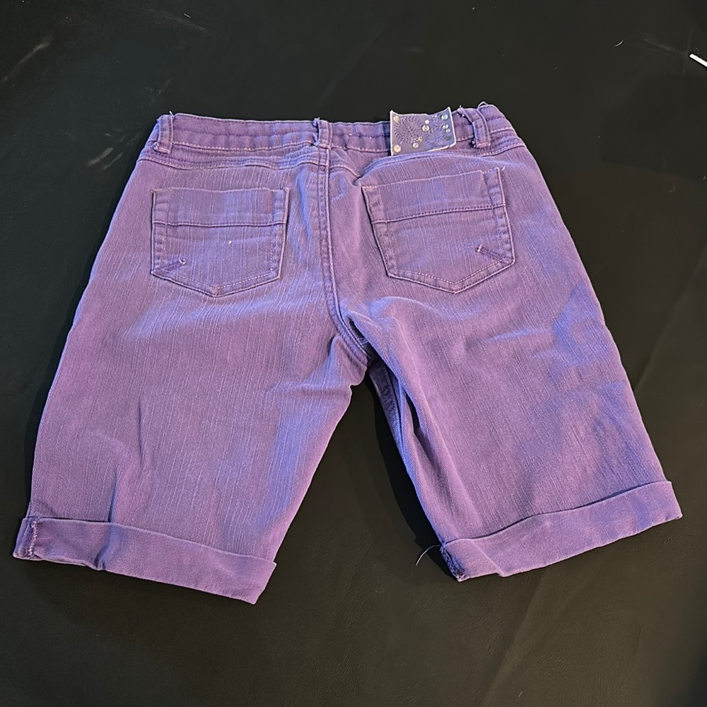 Arizona Jean Company Purple Denim Bermuda Shorts - Picture 2 of 5